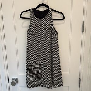 Vintage Black and White Houndstooth Dress from London